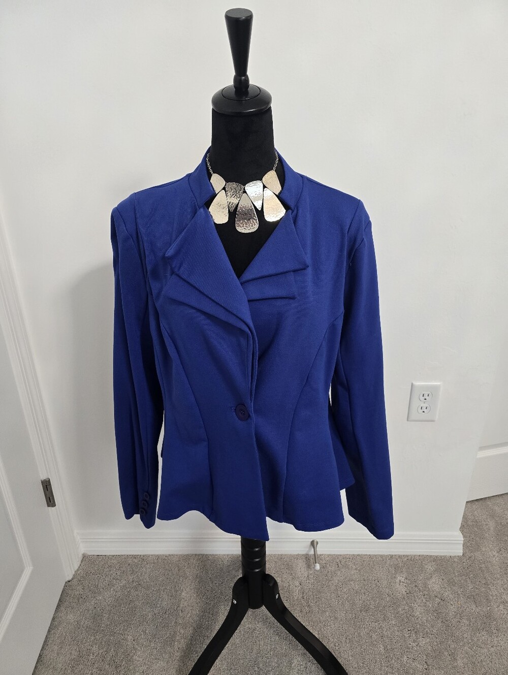 Hybrid & company Cobalt Blue Tailored Blazer